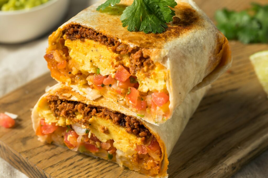 Homemade Chorizo Breakfast Burrito