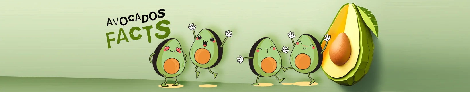 Many avocados in cartoon