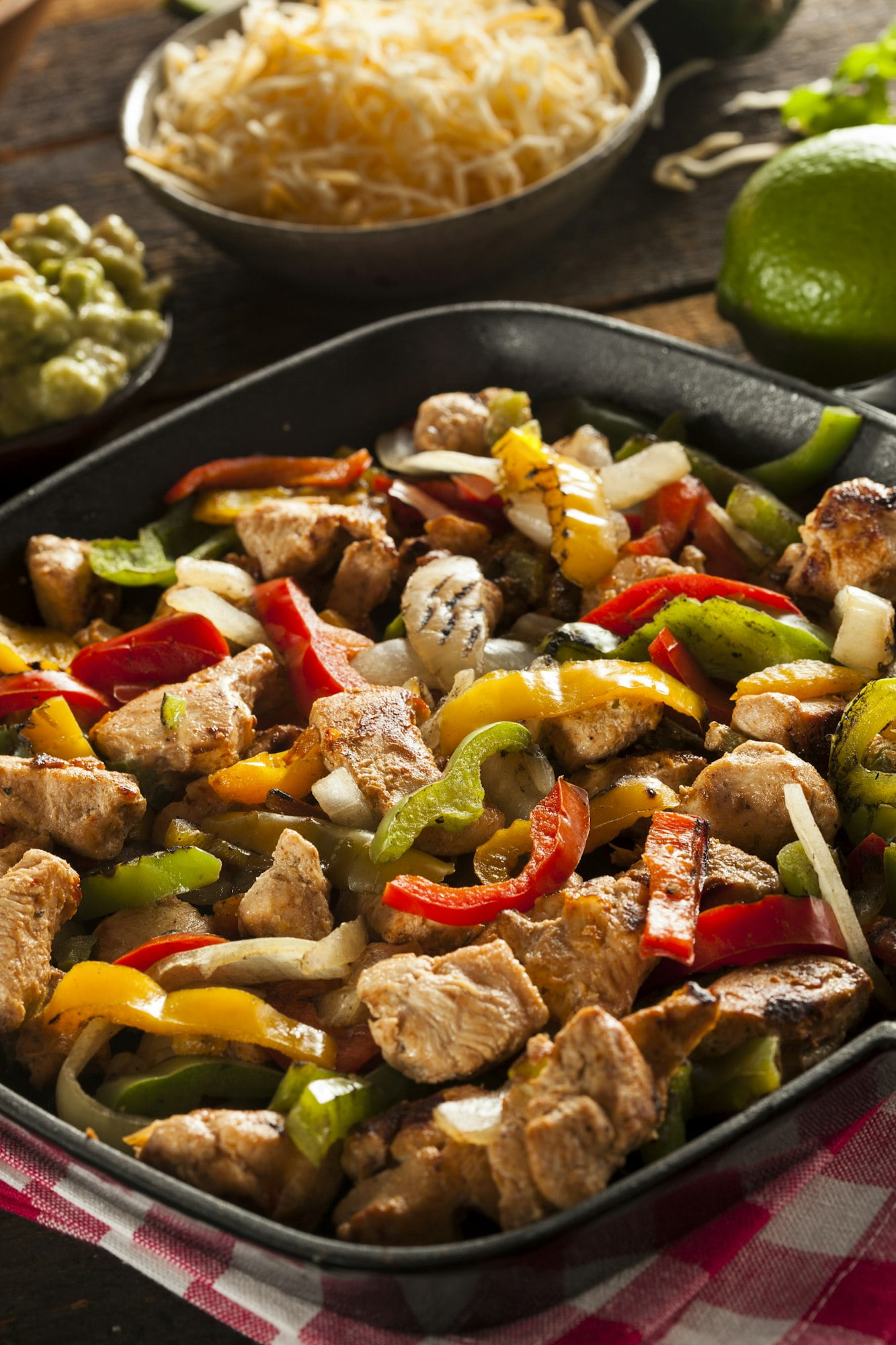 Homemade Chicken Fajitas with Vegetables